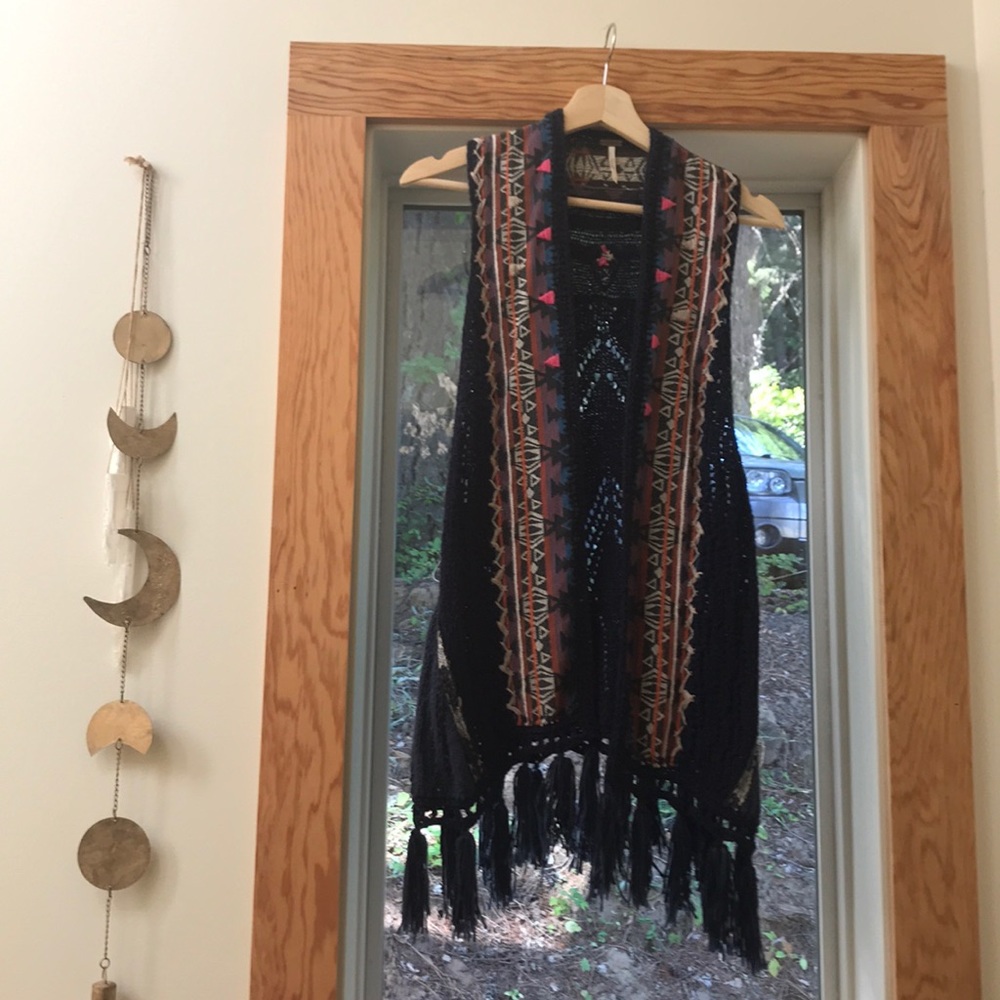 Boho hippy free people vest